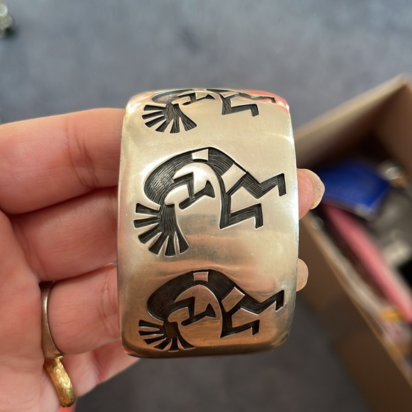 Sterling Silver Kokopelli Bracelet Hopi Native American Indian Jewelry Signed - Picture 8 of 11